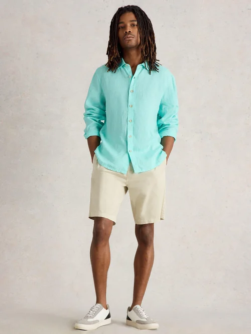 Chemise Longue En Lin Keswick - Brt Blue - XXXL Image 2