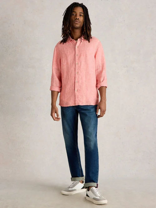 Chemise Longue En Lin Keswick - Mid Pink - XXL Image 2