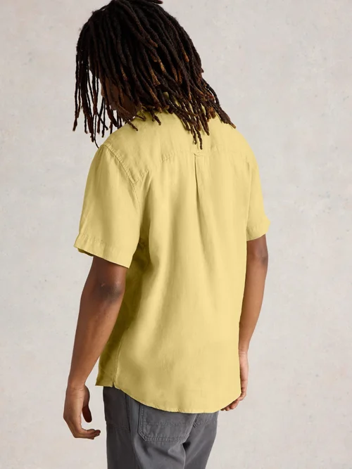 Chemise Keswick Ss En Lin - Lgt Green - XXXL Image 4