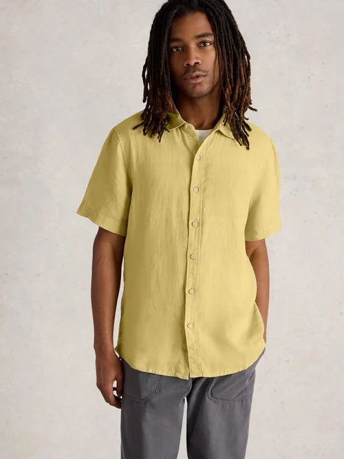 Chemise Keswick Ss En Lin - Lgt Green - XXXL Image 3