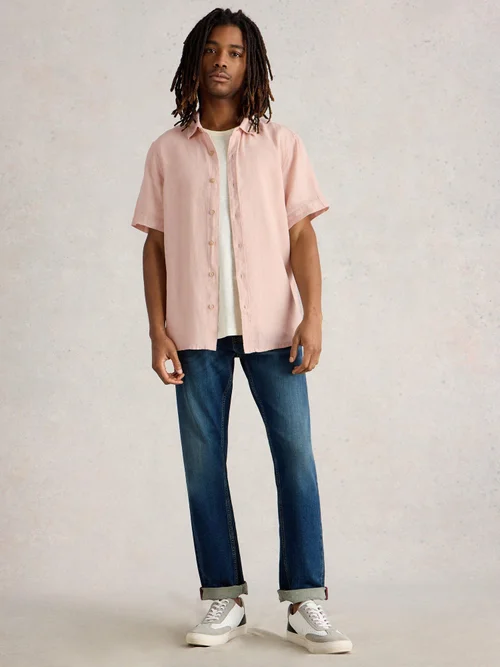 Chemise Keswick Ss En Lin - Lgt Pink - XXXL Image 2