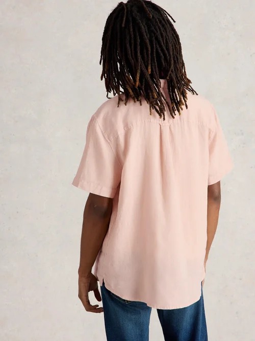 Chemise Keswick Ss En Lin - Lgt Pink - XXXL Image 4