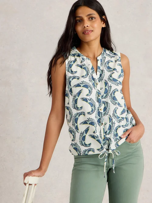 CHEMISE SANS MANCHES TULIP - Ivory Pr - 52 Image 3