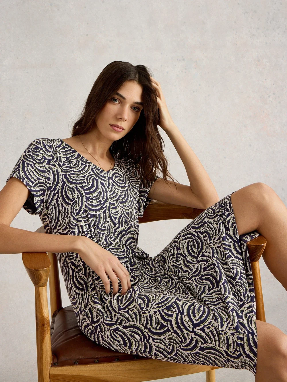 Robe En Jersey Tallie - Navy Pr - 52/R Image 1