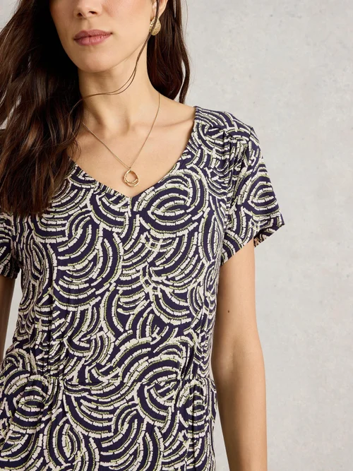 Robe En Jersey Tallie - Navy Pr - 52/R Image 3