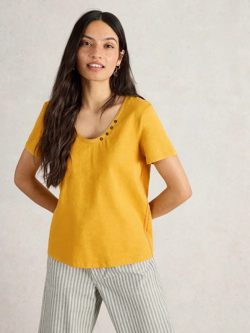 T-SHIRT À MANCHES COURTES NADIA - Mid Yellow - 52 Image 1