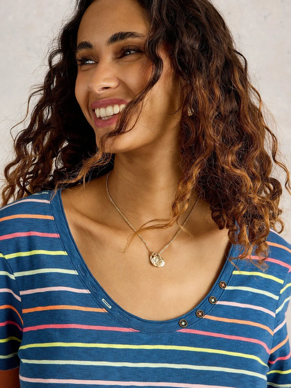 T-SHIRT À MANCHES COURTES NADIA - Navy Multi - 52 Image 1