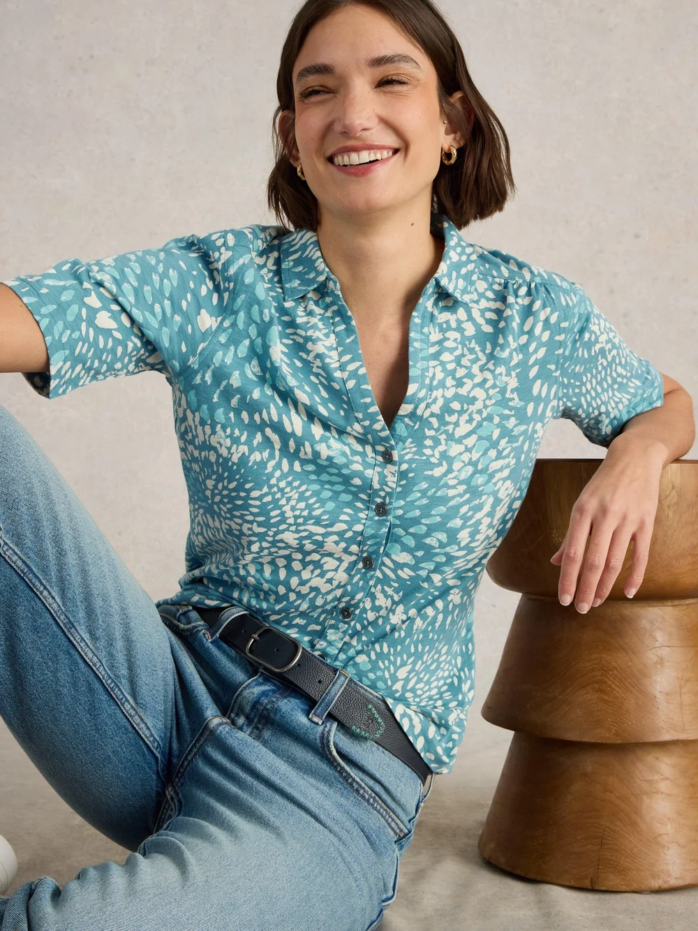 Chemise En Jersey À Manches Courtes Annie - Blue Mlt - 52 Image 1