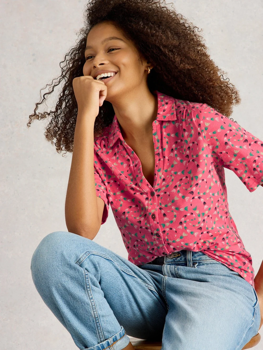 Chemise En Jersey À Manches Courtes Annie - Coral Pr - 52 Image 1