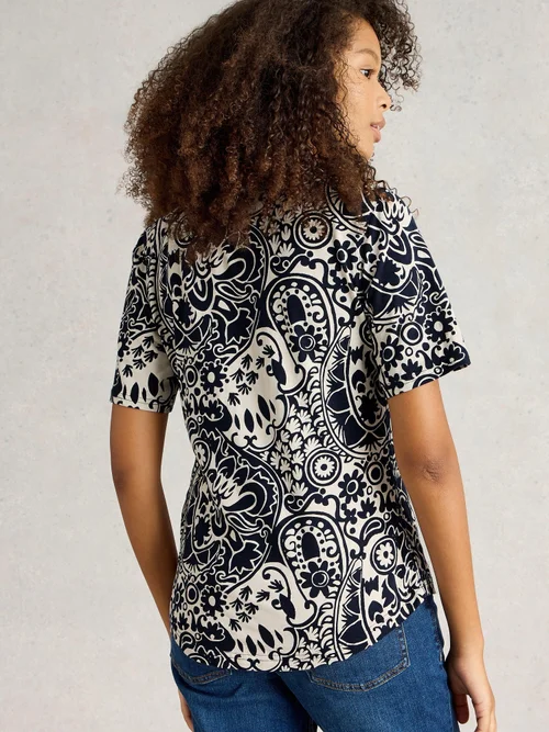 Chemise En Jersey À Manches Courtes Annie - Navy Pr - 52 Image 4