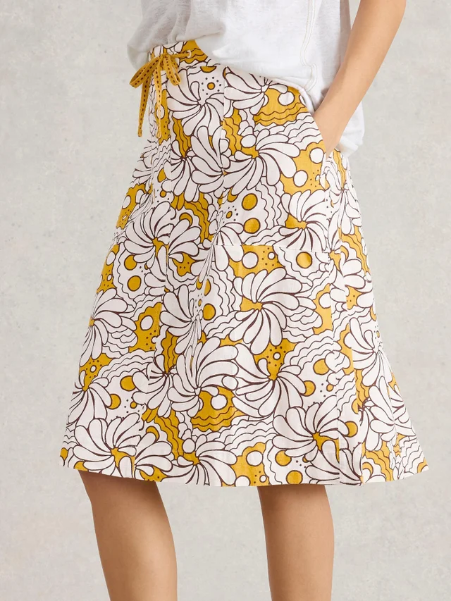 Jupe en lin mélangé Evie