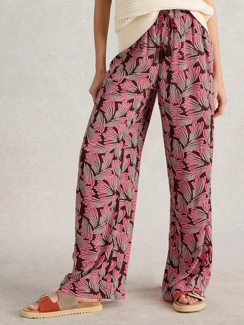 Pantalon large Belle en lin froissé - Pink Pr - 46/R Image 3