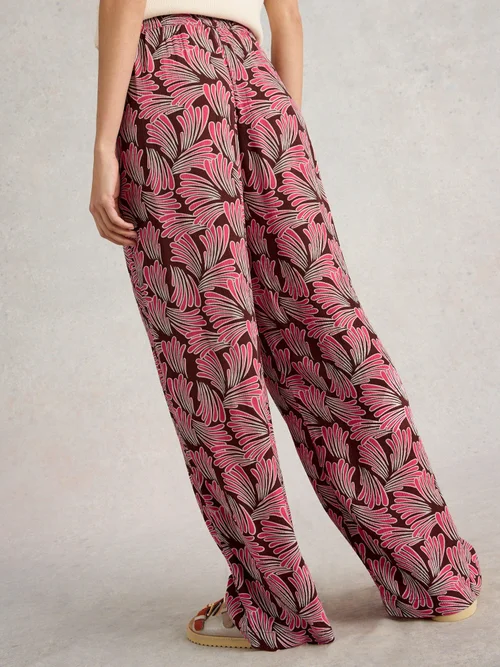 Pantalon large Belle en lin froissé - Pink Pr - 52/R Image 4