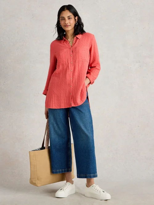 Chemise longue en coton Sophie - Mid Pink - 52/R Image 2