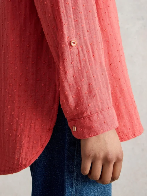 Chemise longue en coton Sophie - Mid Pink - 52/R Image 4