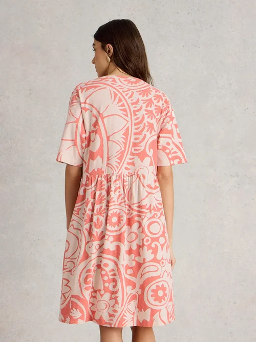Robe en jersey Thea - Coral Mlt - 44/R Image 4