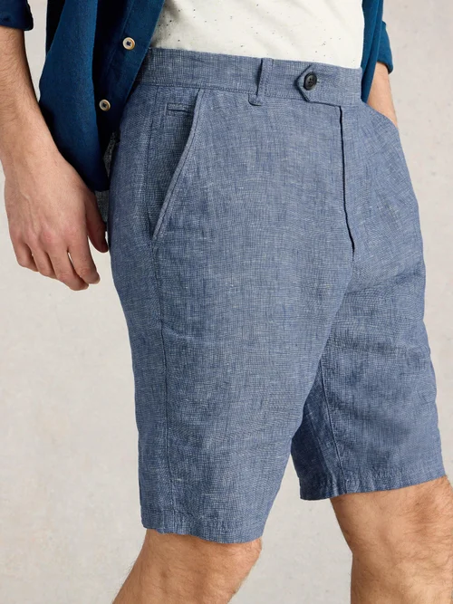 Short chino en lin - Mid Blue - 40/R Image 1