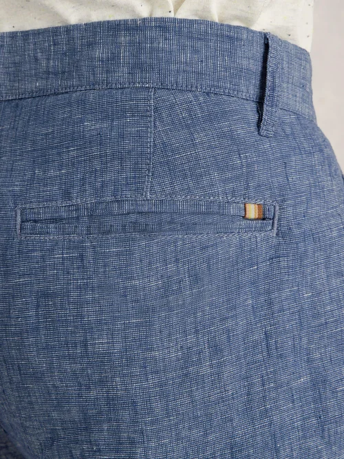 Short chino en lin - Mid Blue - 40/R Image 3