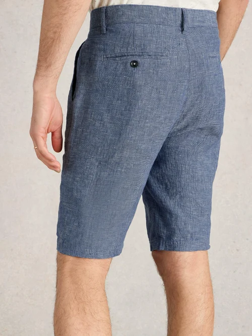 Short chino en lin - Mid Blue - 40/R Image 4
