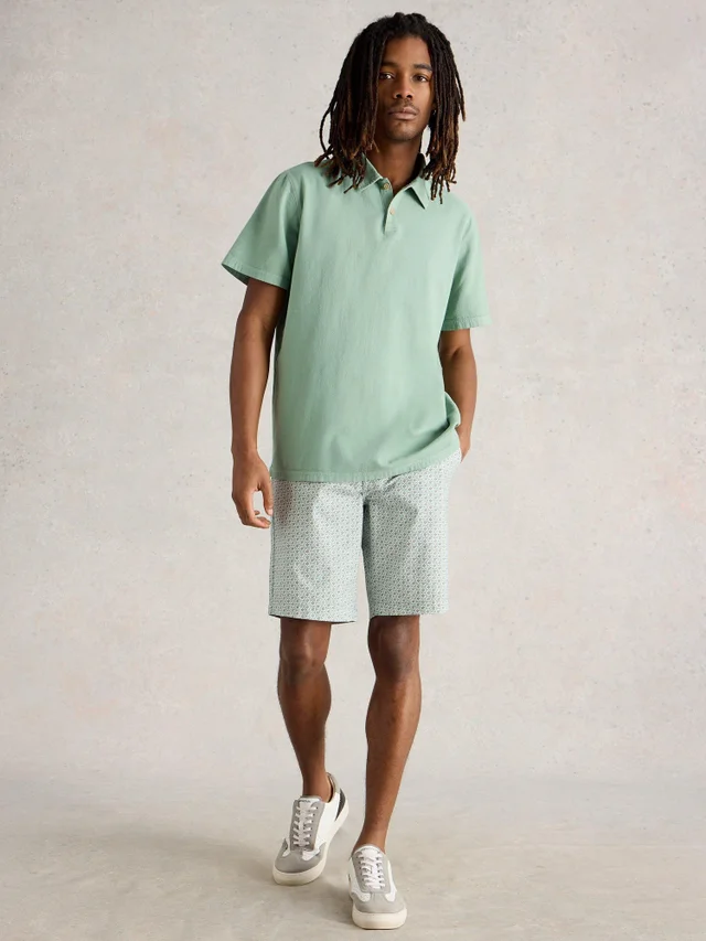 Short chino à imprimé géométrique