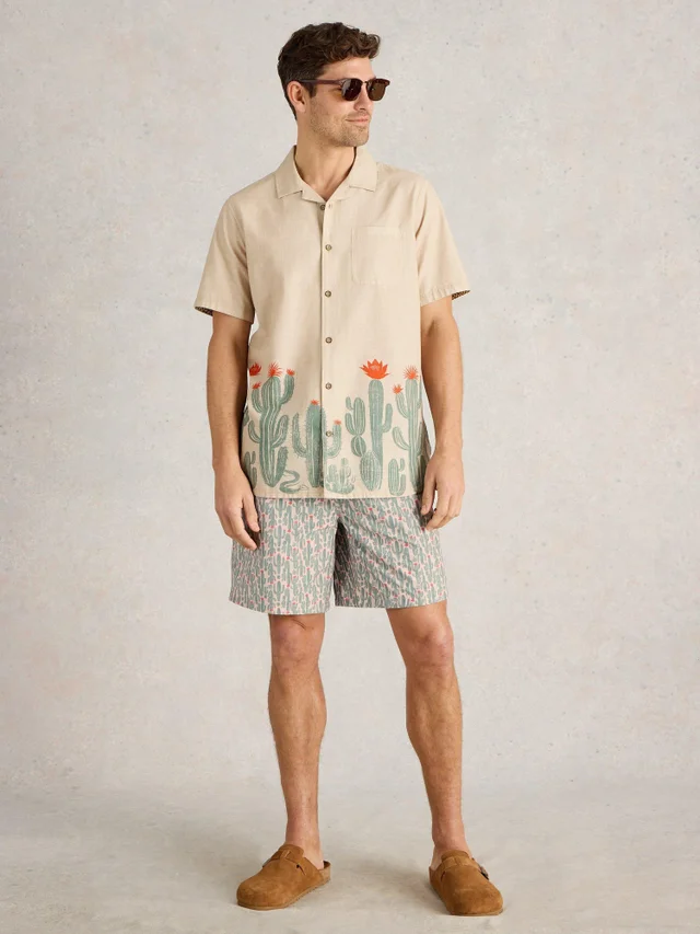 Short De Bain Imprimé Cactus