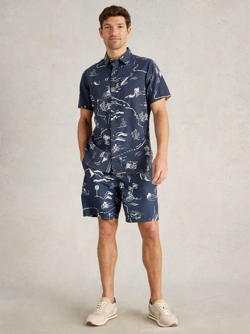 Short De Bain Volley Imprimé Carte - Navy Multi - XXL Image 2