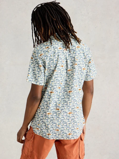 Chemise imprimée poisson Hayle - White Pr - XXXL Image 4