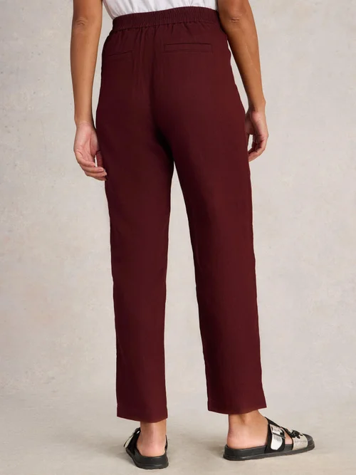 Pantalon En Lin Rowena - Dk Red - 52/R Image 4