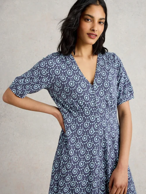 Robe En Jersey Megan - Navy Pr - 46/R Image 3