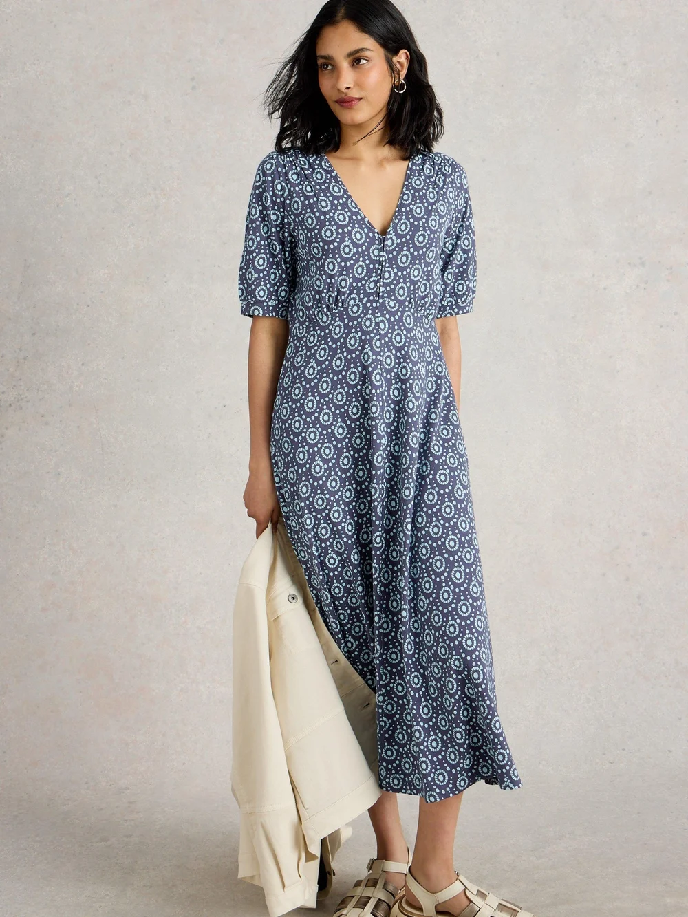 Robe En Jersey Megan - Navy Pr - 46/R Image 1