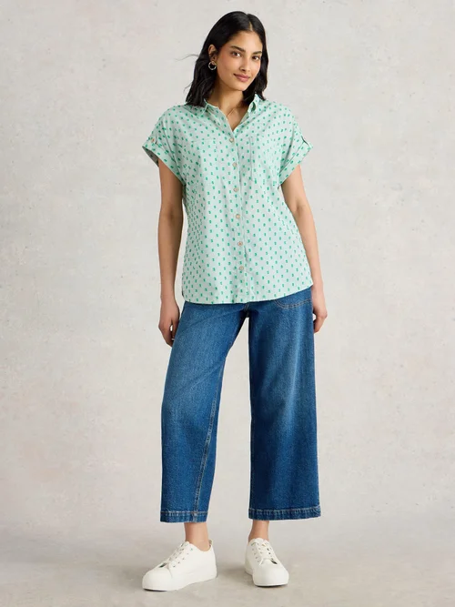 Chemise En Coton Biologique Ellie - Green Mlt - 46 Image 2