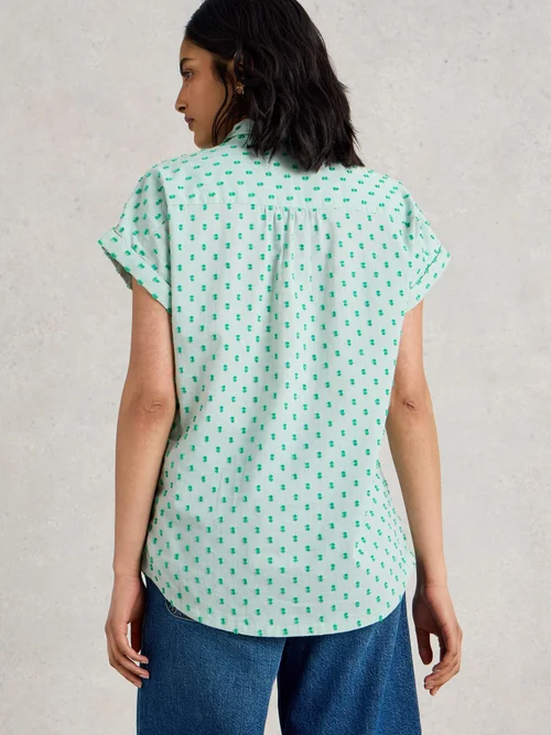 Chemise En Coton Biologique Ellie - Green Mlt - 46 Image 4