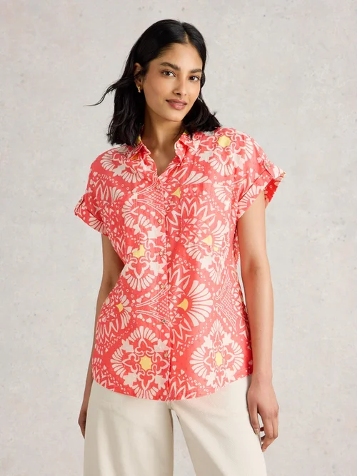 Chemise En Coton Biologique Ellie - Pink Pr - 34 Image 3