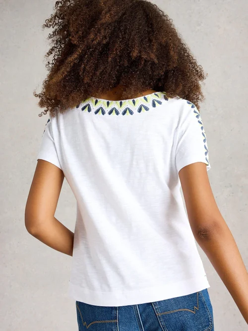 NEVA TOP BRODÉ - White Mlt - 52 Image 4