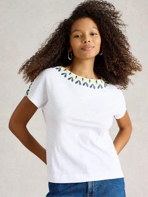 NEVA TOP BRODÉ - White Mlt - 52 Image 3