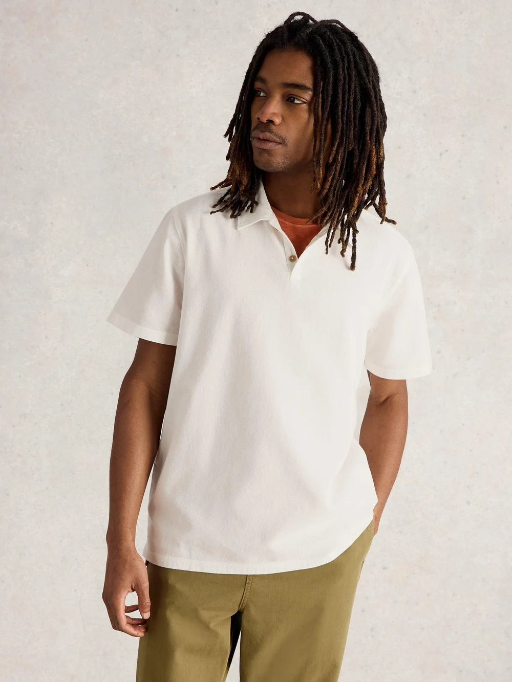 Polo tissé Anderby - Nat White - XXXL Image 1