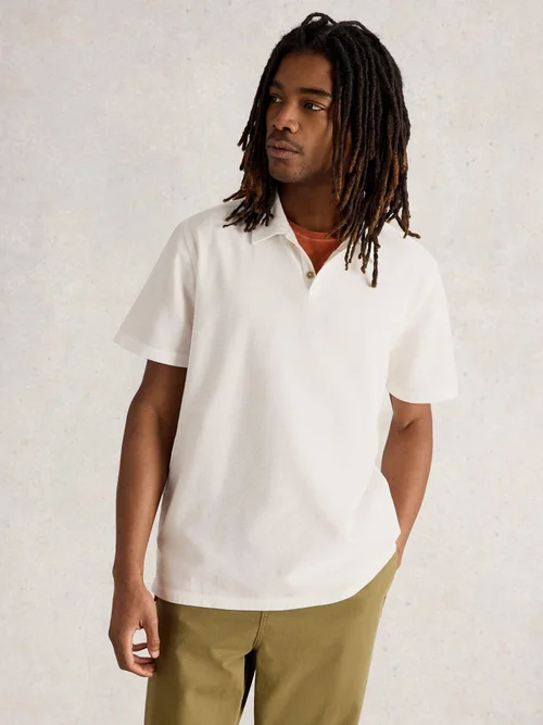 Polo tissé Anderby - Nat White - XXXL Image 1