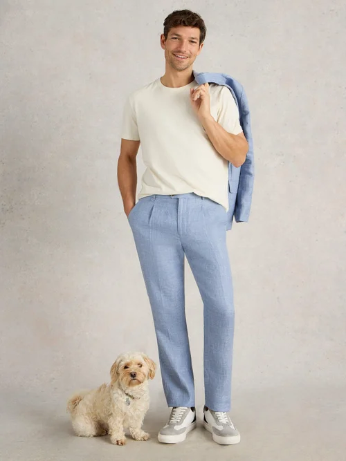 Pantalon en lin - Mid Blue - 38/R Image 2