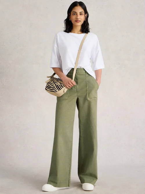 Pantalon large en chino Twister - Khaki Grn - 52/R Image 2