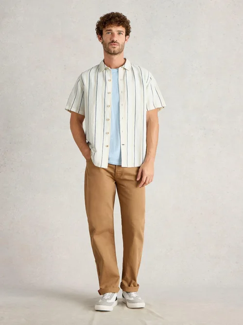 Chemise en lin rayée Keswick SS - Nat Mlt - XXXL Image 2