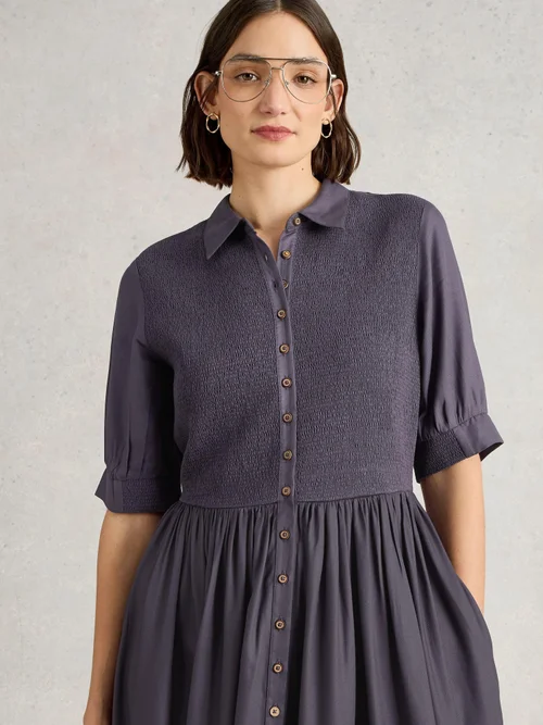 Robe Valeria froncée - Mid Purple - 46/R Image 3