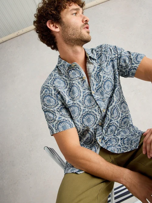 Chemise imprimée carreaux Finsbury - Blue Pr - L Image 1