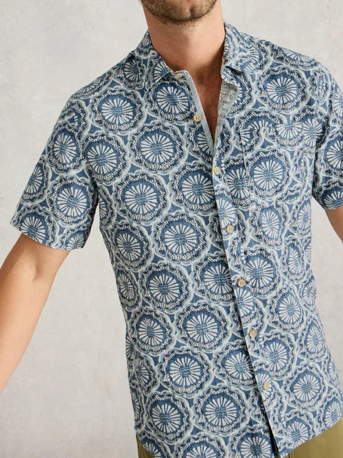 Chemise imprimée carreaux Finsbury - Blue Pr - L Image 3