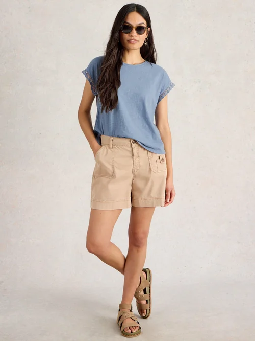 T-SHIRT CLAUDIA À BORDURE - Mid Blue - 46 Image 2