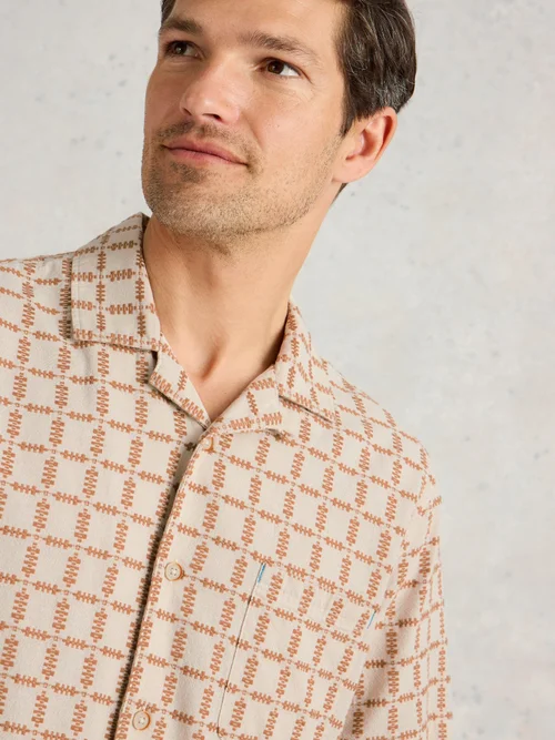Chemise SS à carreaux surteints - Nat Mlt - XXXL Image 3