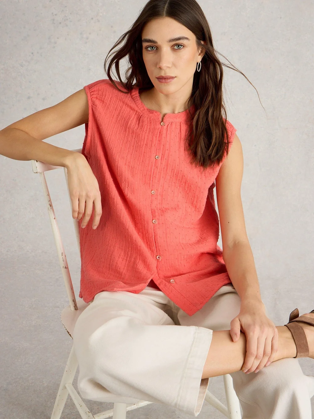 Gilet Yasmin en double tissu - Brt Pink - 50 Image 1