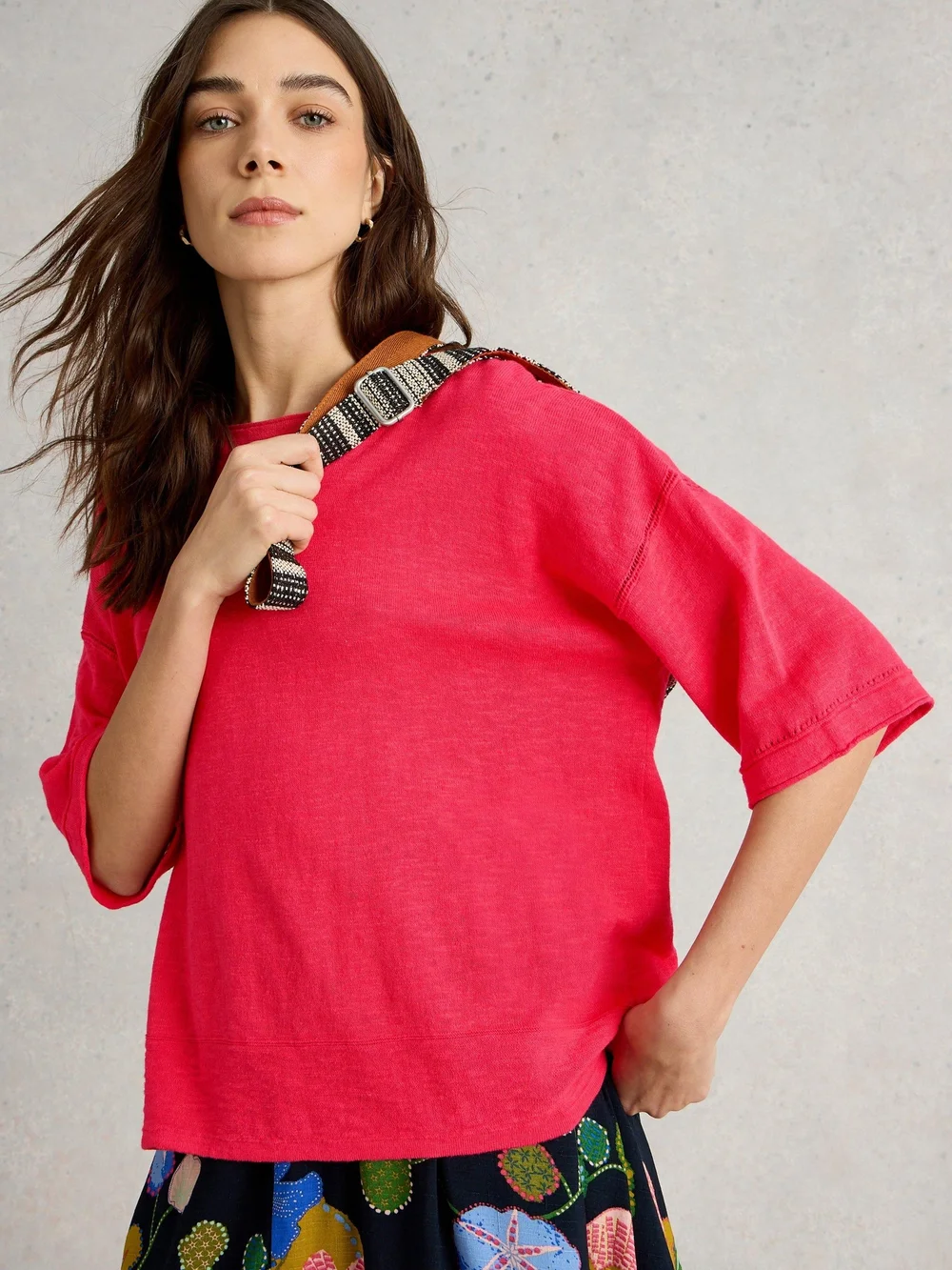 T-SHIRT EN LIN MÉLANGÉ KATE - Brt Pink - 52 Image 1