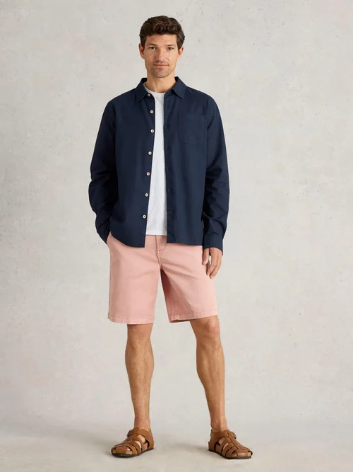 Chemise longue en lin et coton Ely - Dark Navy - XXXL Image 2