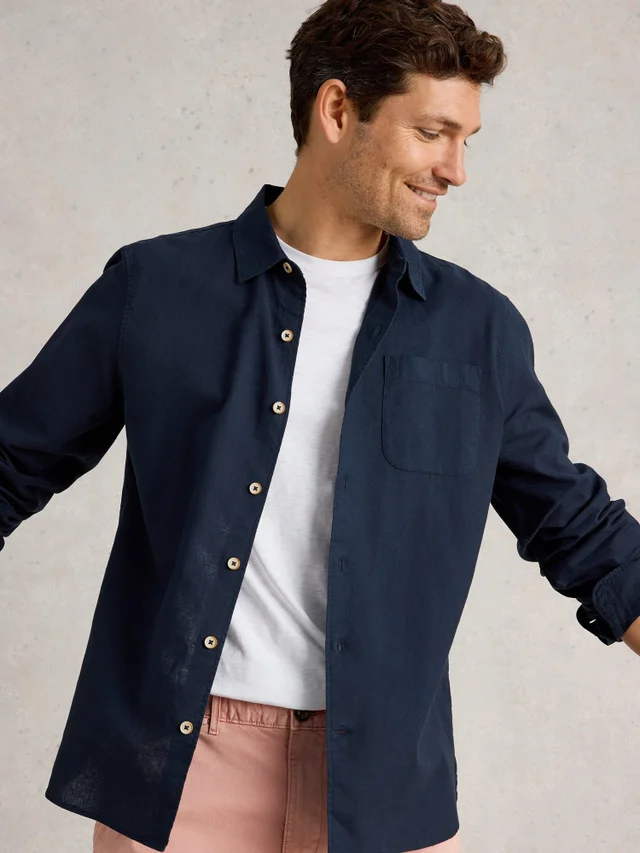 Chemise longue en lin et coton Ely