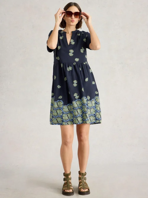 Robe en jersey Thea - Navy Pr - 50/R Image 1